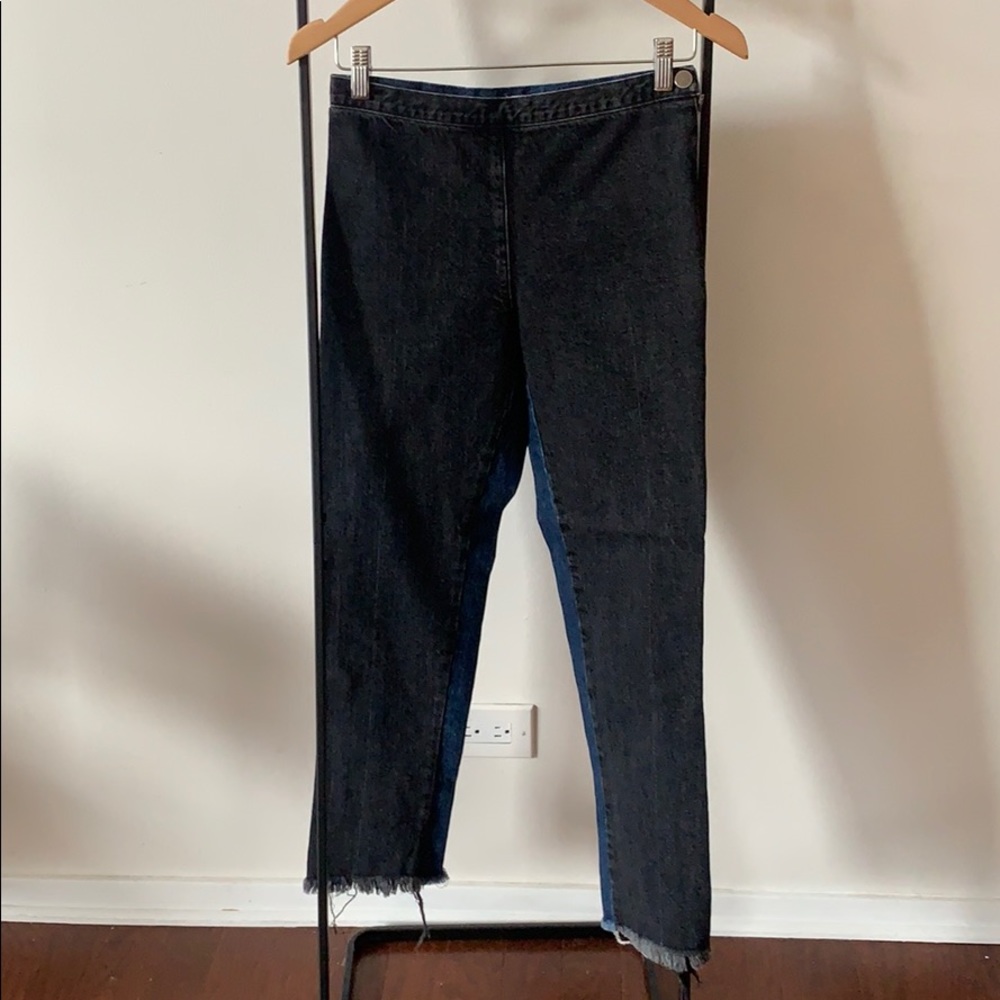 Rachel Comey Fletcher Two-Tone High Rise Jeans